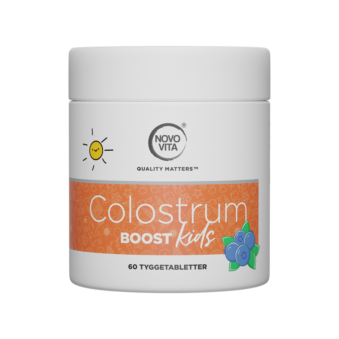 Novo Vita Colostrum Boost Kids – tyggetabletter med C-, D-vitamin og zink