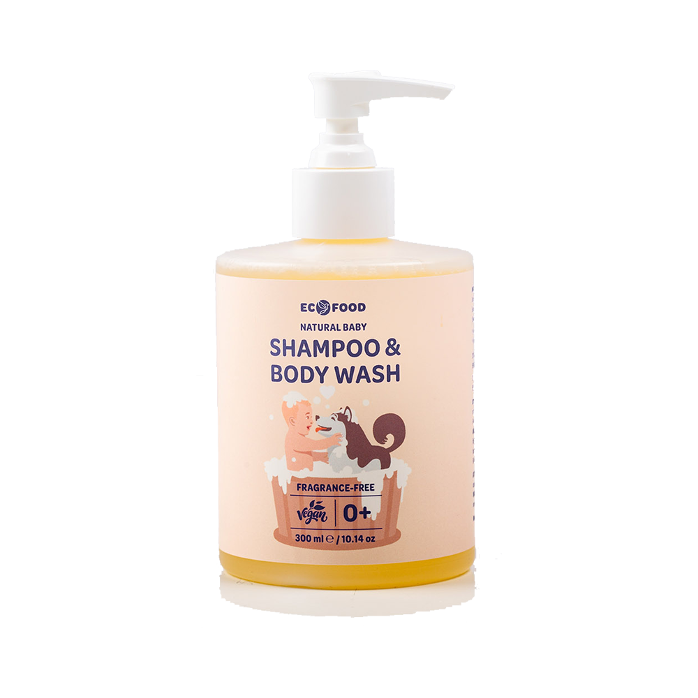 Natural Baby Shampoo and Baby Wash (Fragnance FREE) 300 ml