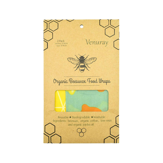 Venuray Organic Beeswax Food Wraps 2-pack