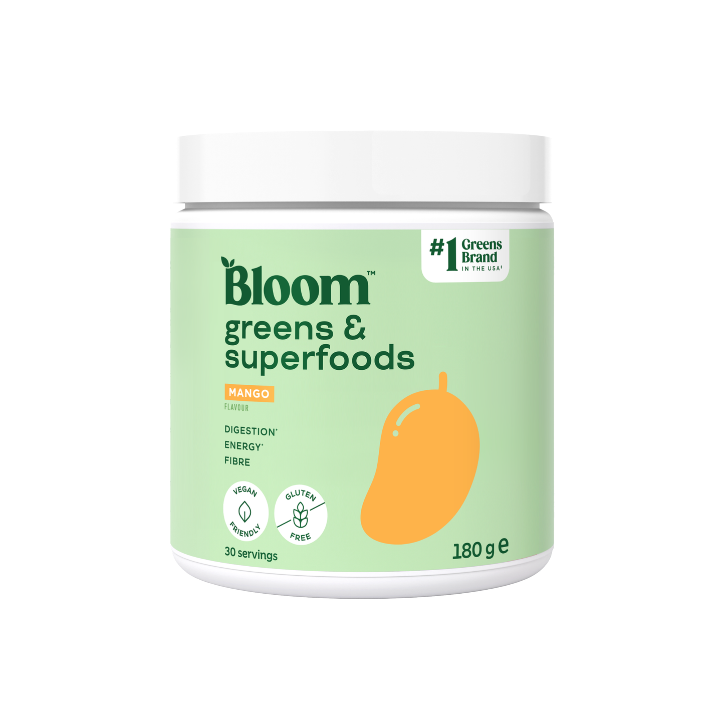 Bloom Greens & Superfoods – Mango, 180 g
