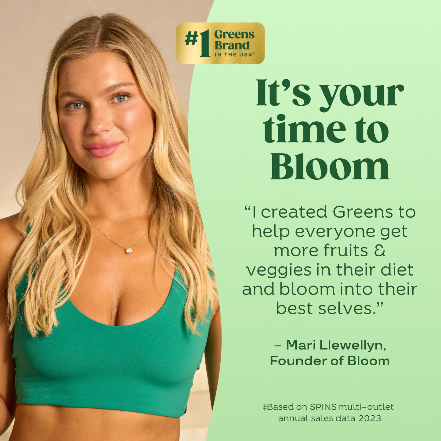 Bloom Greens & Superfoods – Jordbær & Kiwi, 180 g