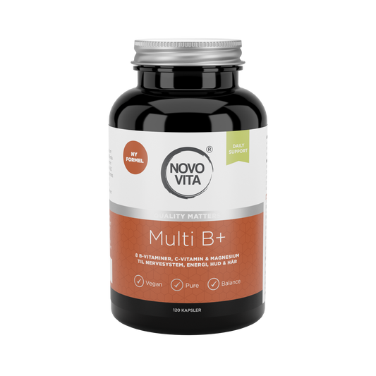 Novo Vita Multi B+ – komplet B-vitamin kompleks med C og magnesium