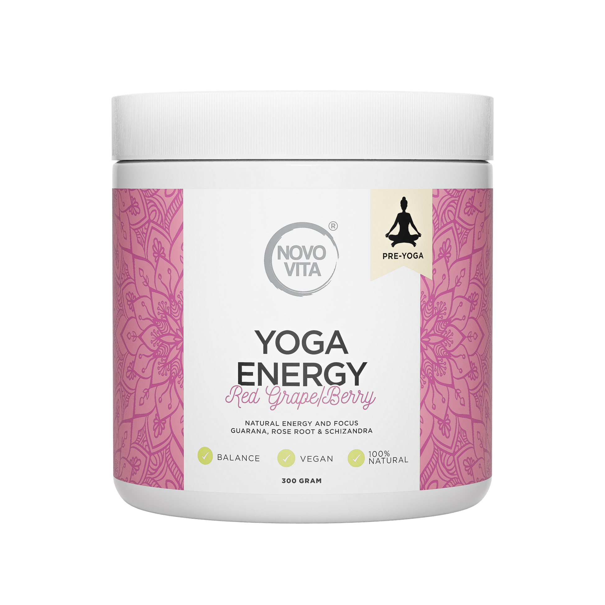Novo Vita Yoga Energy – vegansk energipulver med C-vitamin