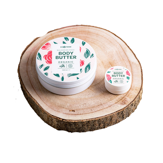 Organic Body Butter (Bulgarian Rose) 100ml & 15ml